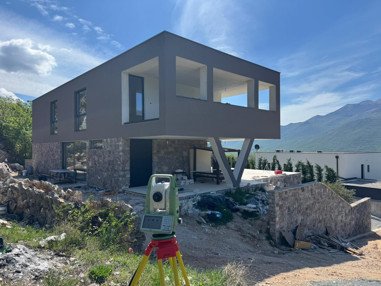 Staking a Building Under Construction